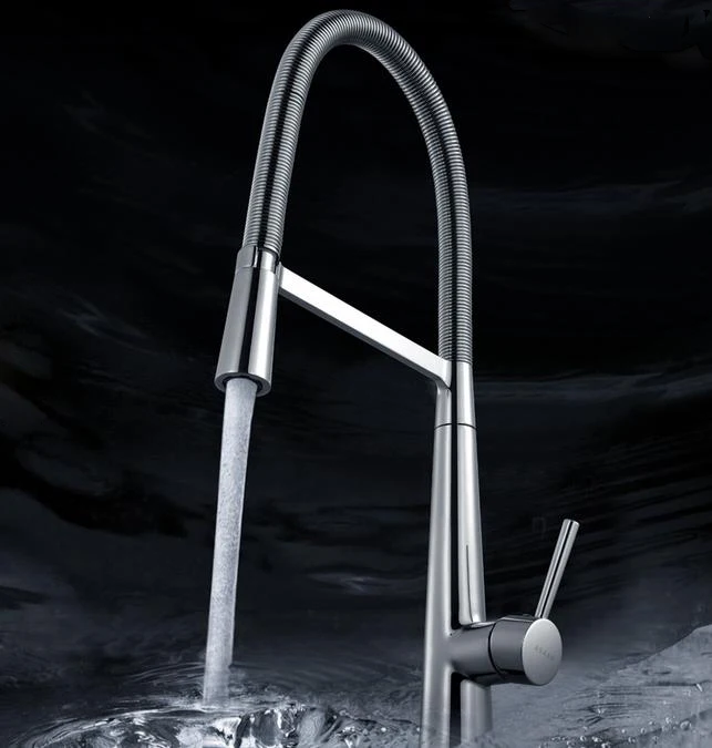 Deck Mounted Copper Chrome Kitchen Mixer Vessel Sink Faucet Spring Hot Cold Water Tapware Single Hole Lever | Дом и сад