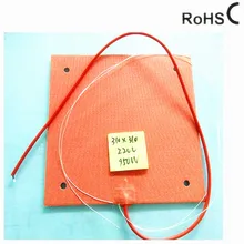 250C 310*310 мм тепло-кровать для CR-10S3D принтер Силиконовый обогреватель 220 В 950 Вт клей 1 сторона 100 К термистор 4*12 мм отверстие 1000 мм привести