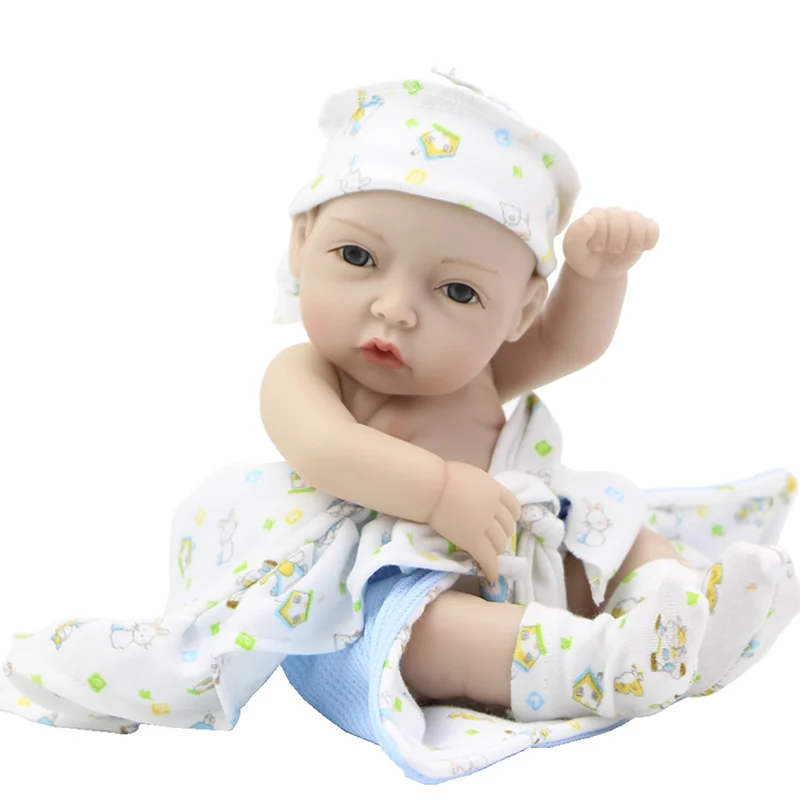 

Newborn Reborn Boy Doll 11 Inch Full Silicone Vinyl Realistic Babies Dolls With Lovely Clothes Kids Birthday Xmas Gift