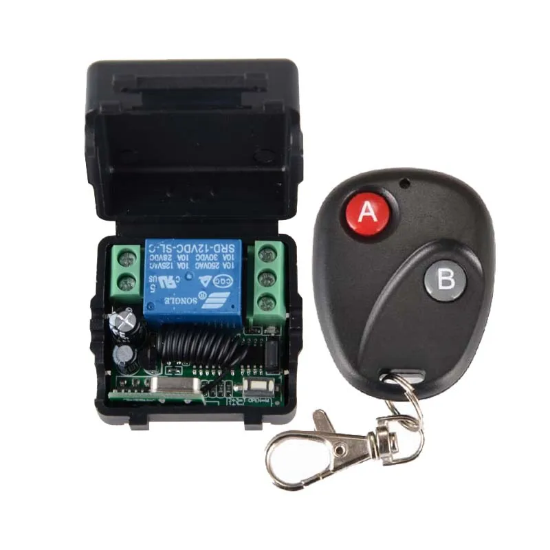

DC 12v 10A 1CH wireless RF Remote Control Switch Transmitter+ Receiver For Access/door Control System