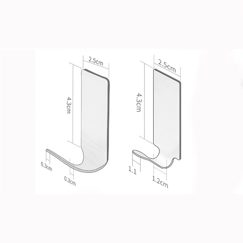 Basupply 8 шт./лот, полотенце из нержавеющей стали, крючок для ванной комнаты, кухонная посуда, крючок, шляпа, сумка, вешалка для ключей, клейкая настенная вешалка, кухонные аксессуары