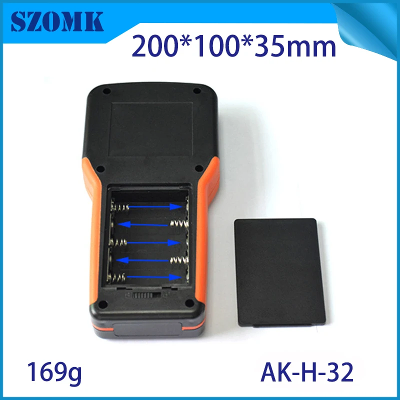 szomk plastic box enclosure electronics project box junction box plastic housing abs electrical handheld enclosure control box 5xAA battery (23)