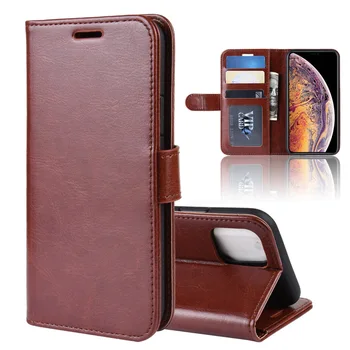 

10pcs/lot R64 Wallet Leather Stand PU+TPU Cover Case with card slot for iphone 11 11Pro 11Pro Max XR XS XS MAX
