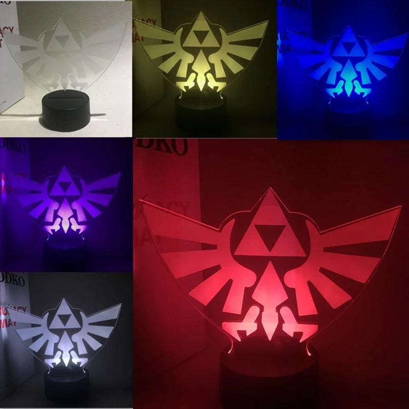 

The Legend of Zelda 3D Night Light Baby Remote Control 7 Colors Changing Acrylic Night Light USB Decorative Kids Birthday Gifts