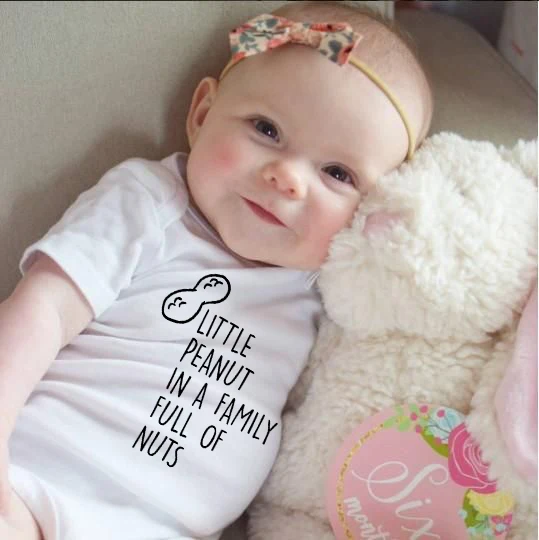 Little Peanut Funny Baby Jumpsuit One Piece Unisex Baby T-Shirt