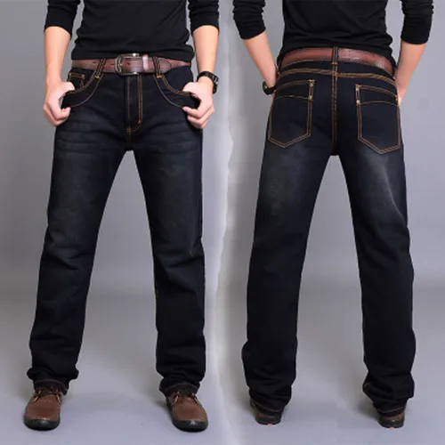 Free shipping Spring and winter men s clothing plus size trousers straight Full Length casual jeans