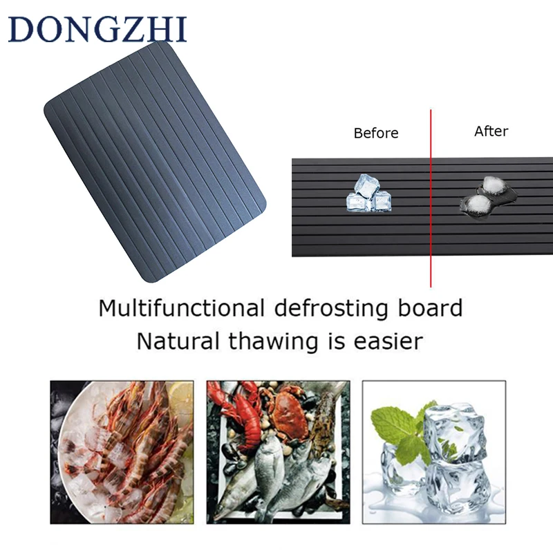 

Rapid Thaw Defrosting Tray,Defrosting Board Thaw Naturally Kitchen Chopping Board Block without Electricity Microwave Hot Water