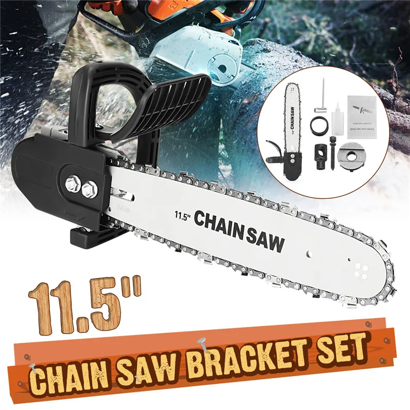 Koop Elektrische Haakse Slijper DIY Elektrische Zaag 11.5 inch Kettingzaag Beugel Set Hoge Carbon Staal Om Kettingzaag Houtbewerking Power Tool