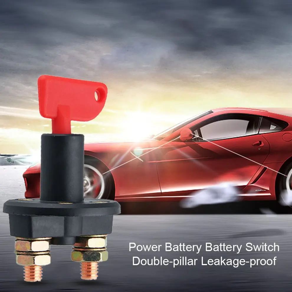 

Power Battery Battery Switch Double Column Anti-leakage Knob Battery Switch general High strength Auto Power Main Battery