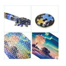 8 Тип 150 шт./компл. мини трубка longdeer игрушка-головоломка Картины трубки, для взрослых, толстый Бумага Пазлы образовательные пейзажные игрушки подарок