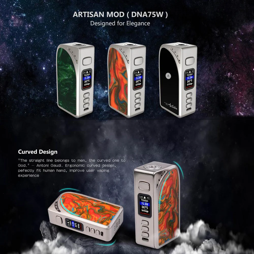

Original Evolv DNA75C New arrival beautiful design dna 75w e cigarette box mod