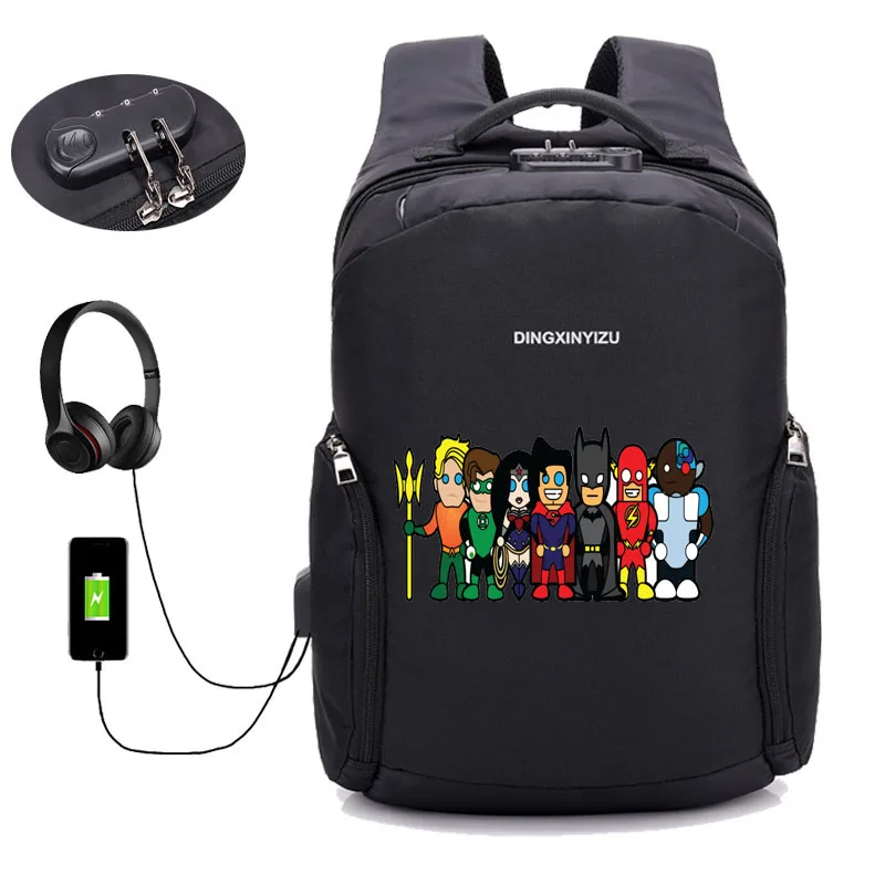 Рюкзак Дэдпул противоугонные рюкзаки USB зарядка для ноутбука женский рюкзак мужской водонепроницаемый мужской рюкзак для путешествий 32 стиль - Цвет: 32