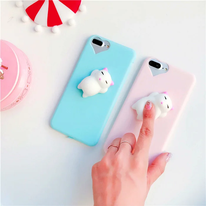 

Soft cute stereo cat mobile phone Case For iphone7 8 creative shell kneading soft shell anti-fall for iPhone6S TPU Phone Case