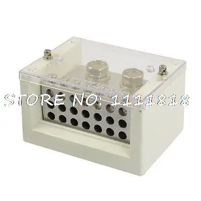 

25A 3 Rows Plastic Cover Guard 21 Position Terminal Block Buluo