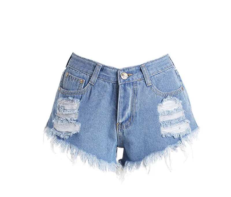 Hirigin сексуальные женские рваные джинсовые шорты с высокой талией, потертые джинсовые шорты, обтягивающие рваные Летние Стильные джинсовые шорты