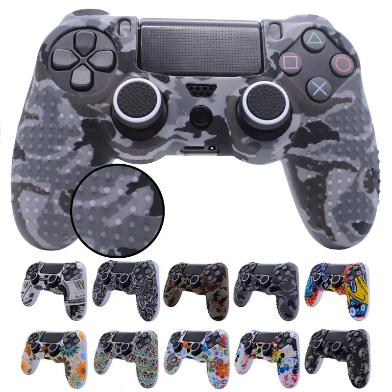

STUDDED Camouflage Anti-Slip Protective Silicone Case Cover Skin with 2xThumb Grip Caps for Dualshock PS4/PS4 SLIM /PS4 PRO