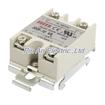 

SSR-10VA 10A 24-380VAC Output DIN Rail Base Adjustable Solid State Relay Module