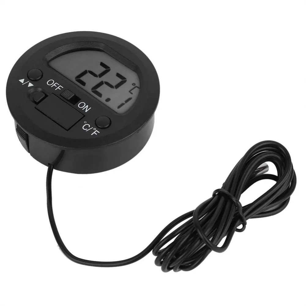 

Digital Temperature Gauge Embedded Thermometer Hygrometer for Incubator Reptile Kitchen Tool black