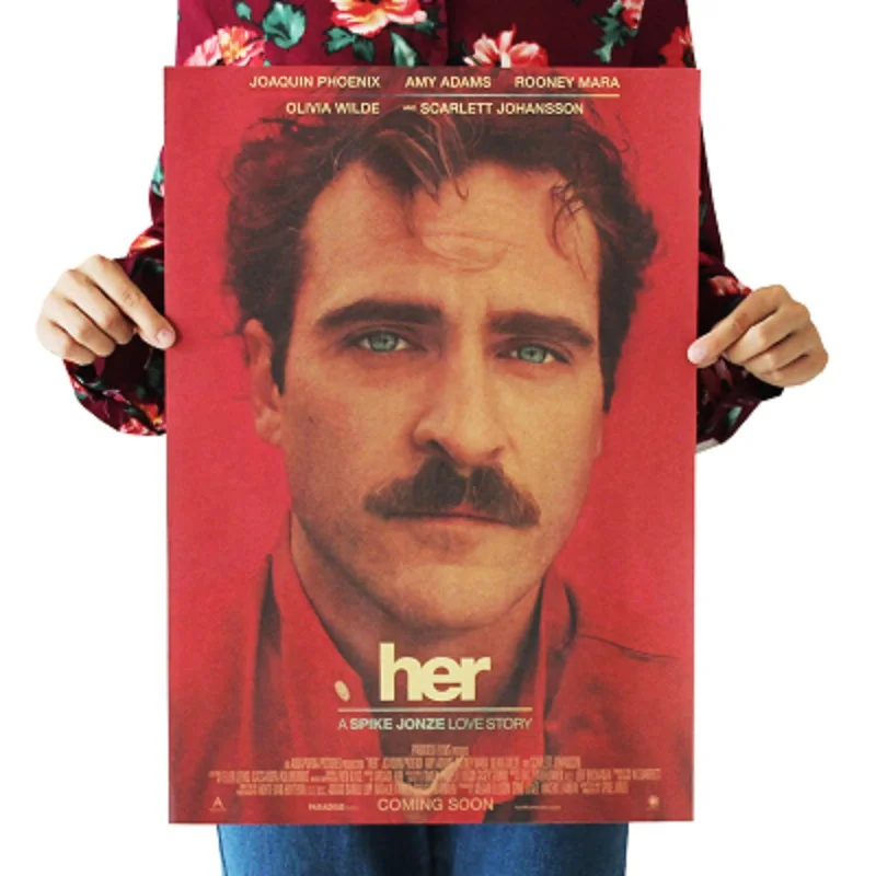 

WXH,Hollywood film classic love movie Scarlett / Her / kraft paper/Wall stickers/bar Retro Poster/decorative painting 51x35.5cm