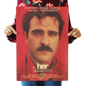 

WXH,Hollywood film classic love movie Scarlett / Her / kraft paper/Wall stickers/bar Retro Poster/decorative painting 51x35.5cm