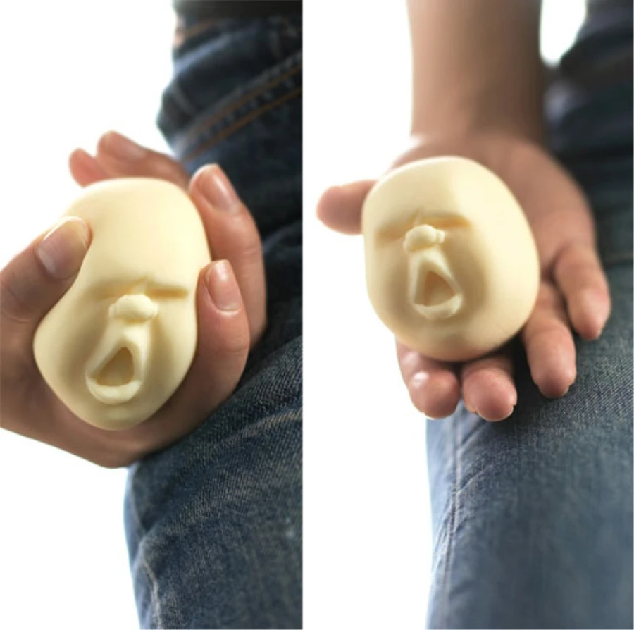 

Fun Novelty Antistress Ball Toy Human Face Emotion Vent Ball Resin Relax Doll Adult Stress Relieve Novelty Toys Gift