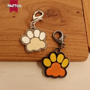 

Freeshipping high quality zinc alloy footprint sharp dog id tag 2 kinds can crave name dog pet id tag for pet