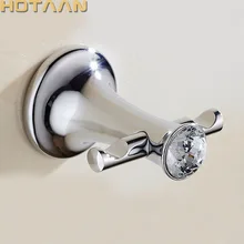 Европейский стиль роскошный хрустальный цинковый Золотой крючок для халата для ванной комнаты золотые Вешалки для полотенец крючок для одежды украшение дома ванная комната 13802C