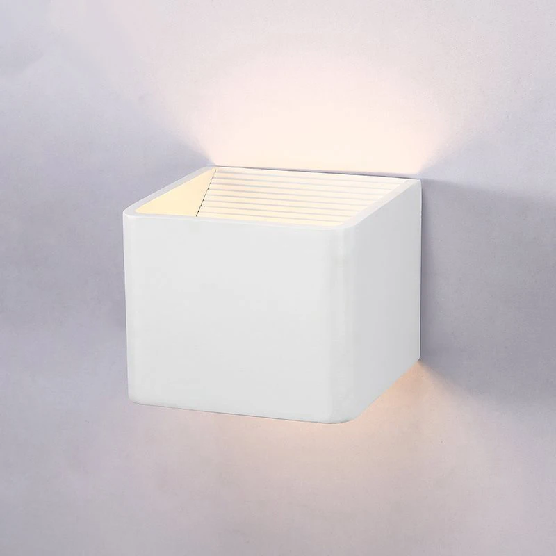 Modern LED Wall Light Aluminum Square 3W 6W Wall Lamps Bedroom Corner