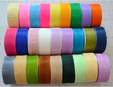 8 Rollos De Cinta De Organza Transparente, 15 Mm X 45 M, Col