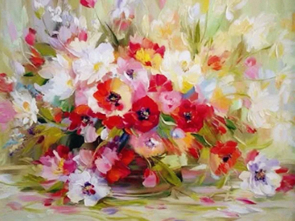 

Icon Diamond Embroidery flower Mosaic Crystal 5D Cross Stitch Full round Drill Diamond Painting DIY Sticker Decor Paintings zx