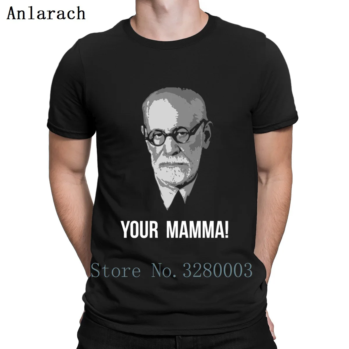 Футболка с надписью Your Mamma Freud весенне осенняя футболка защитой от морщин крутая