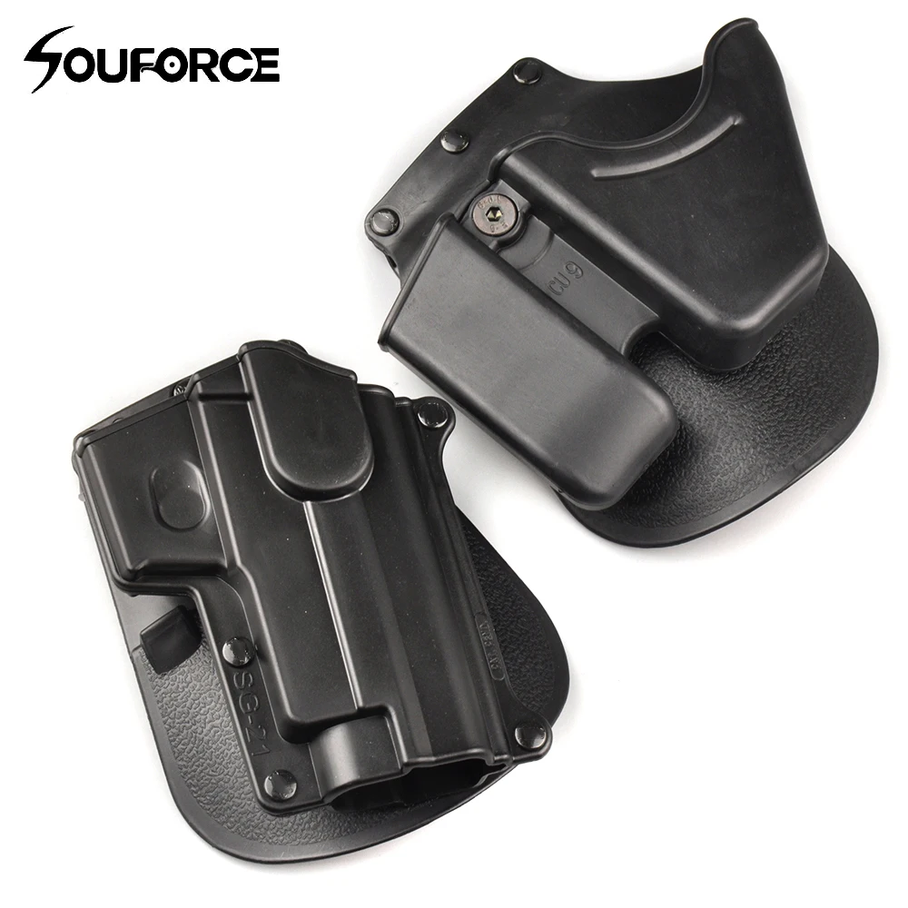 

Right Handed Paddle Holster Magazines CU9 Black Handcuff Holster Pistol Holster for Outdoor Hunting Airsoft Gun Accessories