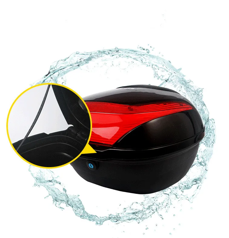 

Large Capacity Shock-proof Motorcycle Tail Box Universal Electric Bicycle Trunk Top Case With Safety Lock Buckle