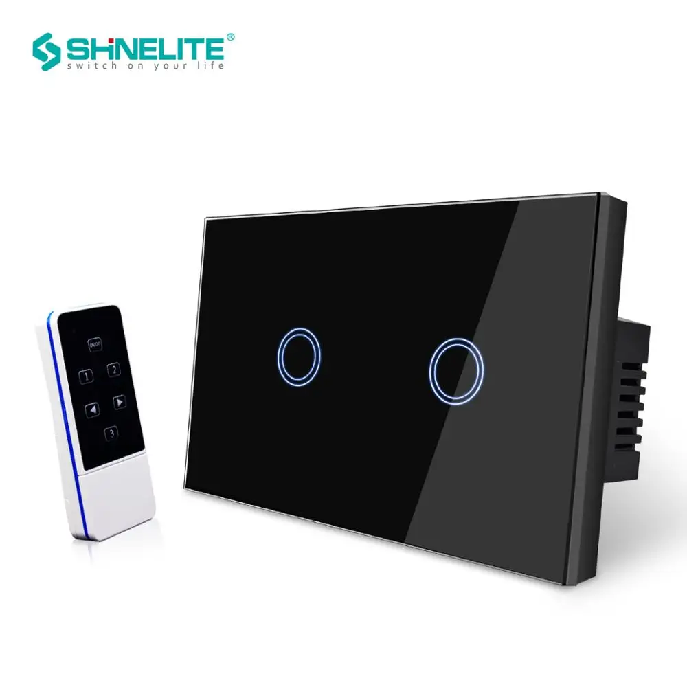 AU US Standard 2 Gang 1 Way Remote Control Light wall ...