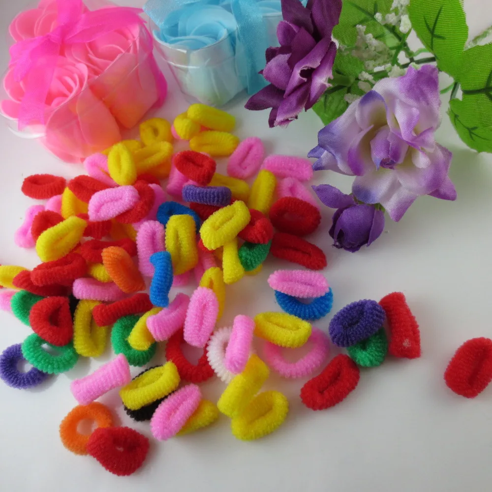 

80pcs / one pack  Baby Girls Toddler Kids Children Elastic Hair Bands Bobbles Bows Boutique  Free shipping Y1