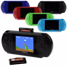 16 Bit PXP3 Handheld Game Players Handheld Game Player Pocket Video Game Console with AV Cable Support TV-out + Game Card