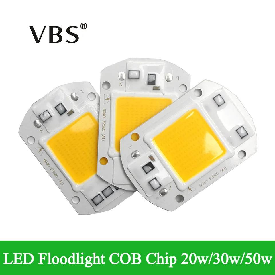 

Power Led Flood Light Chip 20W/30W/50W High Power Integrated Chip Lamp Beads 220V Warm White Led Chip For Floodlight Lighting