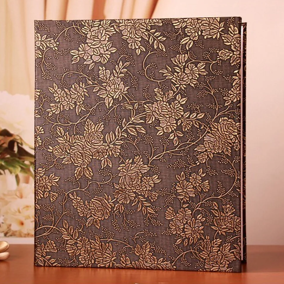 

Champagne Gold PU Photo Albums for 600 Photos Capacity Family Photo Album Young Commemorate Book