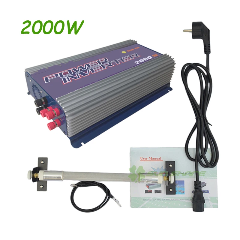 Free shipping ! 2000W Wind Power Grid Tie Inverter with Dump Load
