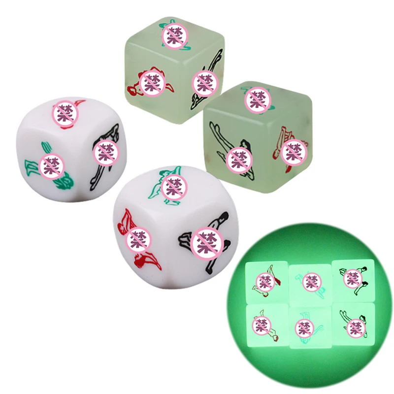 

1PCS Luminous Sexy Dice Sexy Romance Love Humour Gambling Adult Games Posture Playing Sex Dice Erotic Craps For Couples Sex Toys