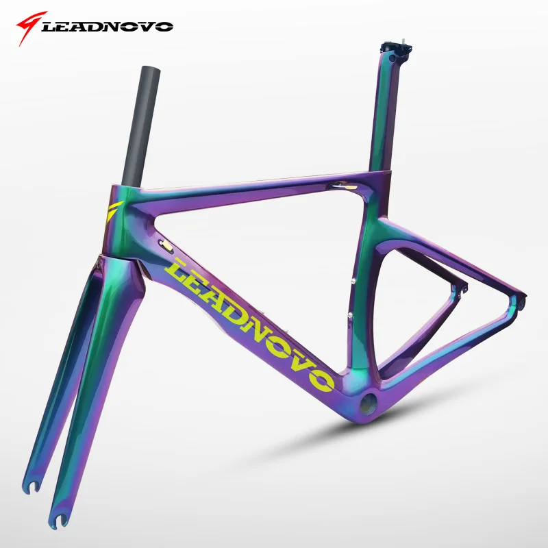 Leadnovo 3K глянцевая и матовая поверхность дорожный велосипед карбоновая рама BB30/BB68