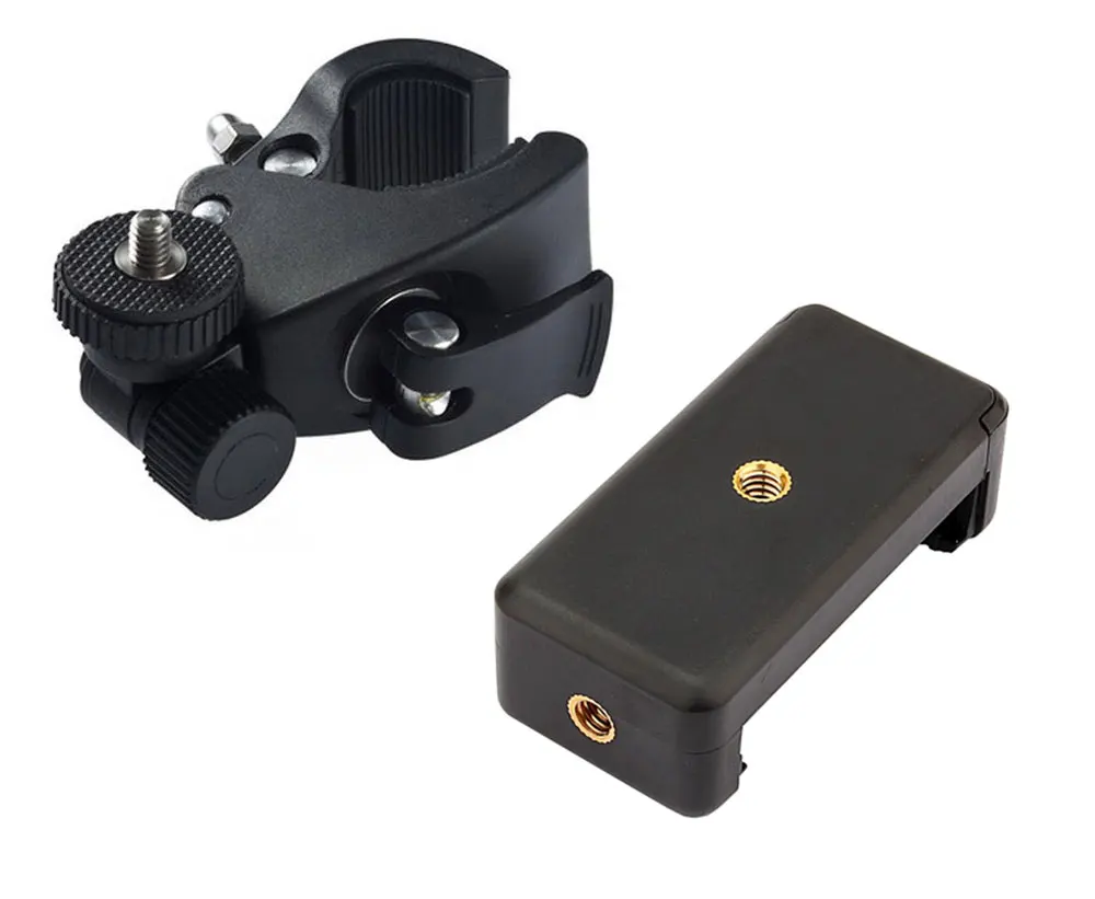 Motorcycle Bike Bicycle Handlebar Clamp With Camera Tripod Adapter for Go Pro Hero 6 5 4 3 SJCAM SJ4000 Yi 4K GoPro Accessories (8)