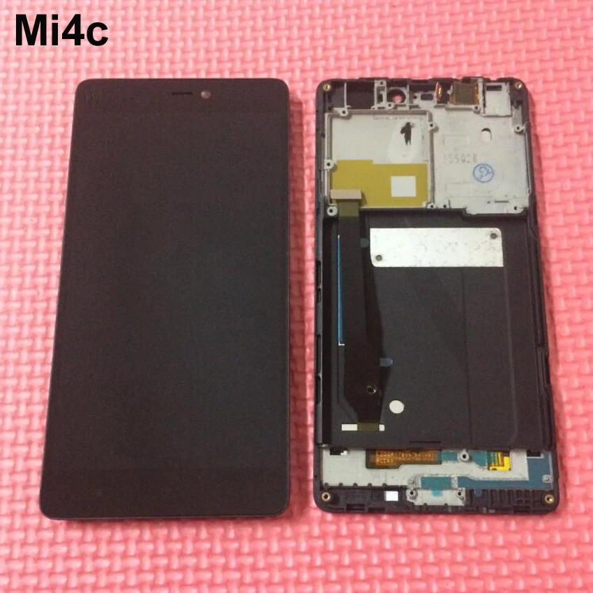 100 Tested Working LCD Display Touch Screen Digitizer Assembly with Frame For Xiaomi Mi4c Mi 4c