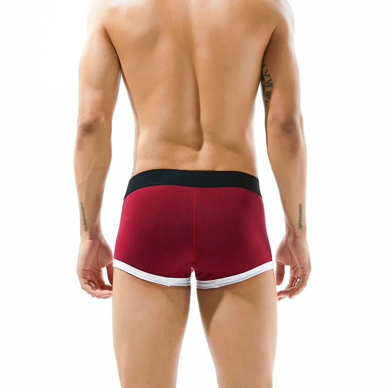 Мужские хлопковые боксеры с заниженной талией Размеры s m en|men boxer cotton underwear|men