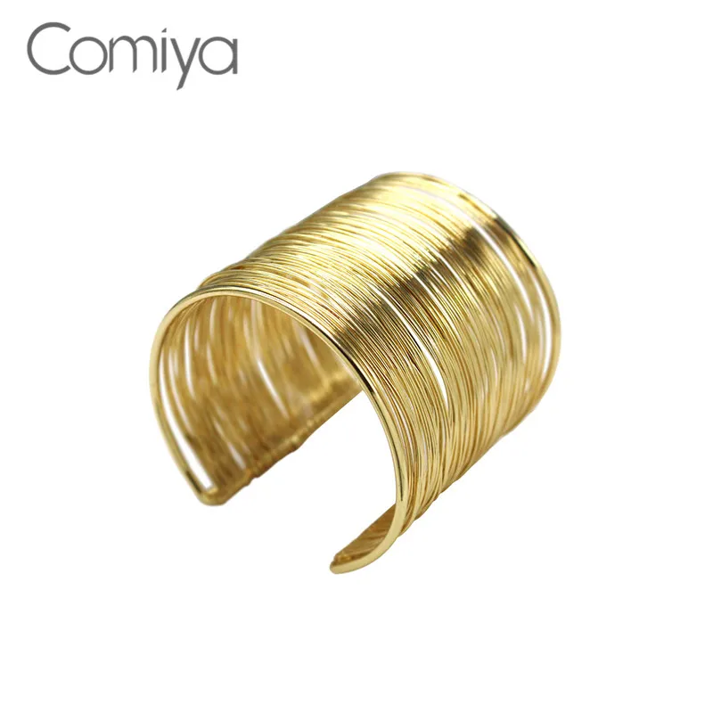 Браслет Comiya Arm оптовая продажа панк рок ювелирных изделий широкий серебристый