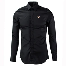 Новое поступление мужской металлический Орел Классический Персонализированные известный хлопок Мужская модная повседневная Осенняя рубашка мужской размер M, L, XL, XXL, XXXL