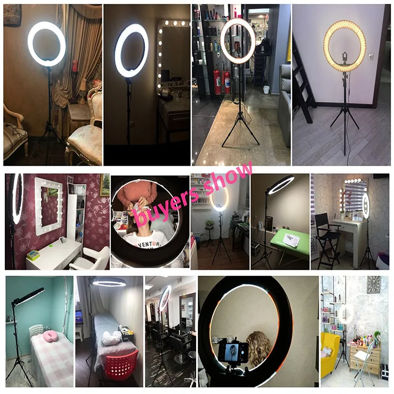 Fotopal светодиодный кольцевой светильник для видеосъемки, камера, телефон, светильник ing с подставкой для студийной фотосъемки, Селфи, макияж, фото, круглая лампа