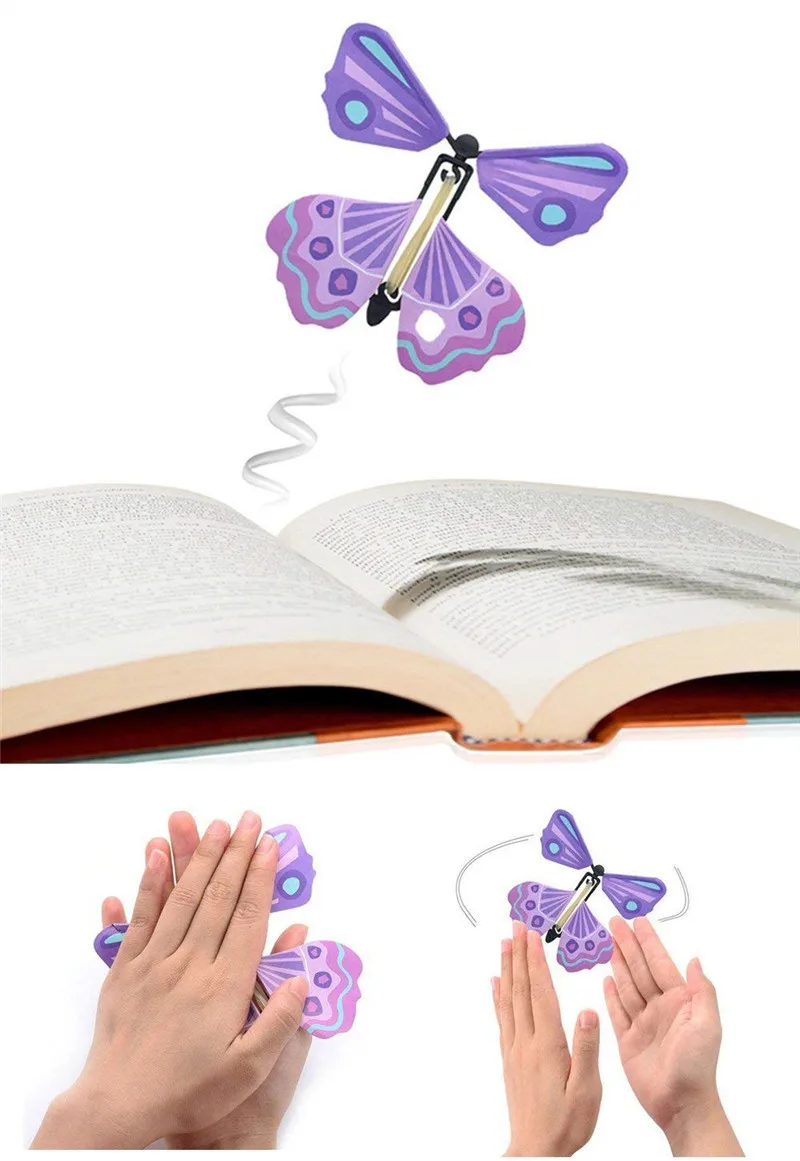 Волшебные игрушки трансформация Летающая Магия Летающая бабочка реквизит Волшебные трюки изменить руки смешной шалость шутка мистический Забавный Интересный T