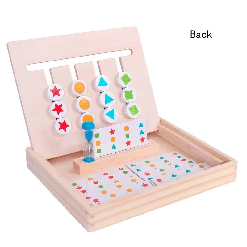 Brinquedos de Madeira Correspondência de Cores Montessori Early Matemática Brinquedos Educativos Toddle 4 Cores Combinando Treinamento Pensamento Brinquedos 3 combinando formação pensando brinquedos