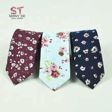 Новая мода галстук Британский хлопок цветок галстук узкий Мужская галстук цветочный галстук Костюмы аксессуары